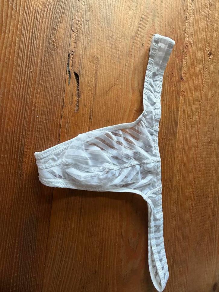 Heren String M/L Doorschijnend, Kleding | Heren, Ondergoed, Wit, Ophalen of Verzenden