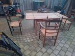 Tafel met stoelen, Ophalen, Gebruikt, Rechthoekig, 50 tot 100 cm