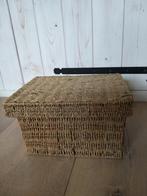 Zeegras mand met deksel, Ophalen of Verzenden, Gebruikt, Rond, Riet