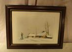 Mooie Gravure 'Winter' - Dirk Baksteen - 36x27, Antiek en Kunst, Ophalen of Verzenden