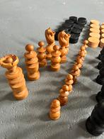 oude antieke regency schaakstukken damstenen schaak set, Ophalen of Verzenden