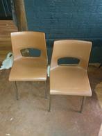 2 Vintage Eromes Wijchen Kinderstoeltjes Cognac, Ophalen