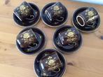 6 vintage kop en schotels bruin met goud  Kronester Bavaria, Ophalen of Verzenden