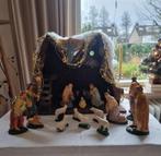 kerststal oud 17 delig porselein kerstgroep kerstbeelden17cm, Ophalen of Verzenden, Gebruikt