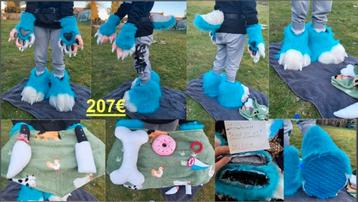 Fursuit partial tails handpaws muzzle collar beschikbaar voor biedingen