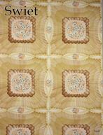 5029 Vintage blokjes sixties bloemetjes behang behangpapier, Verzenden