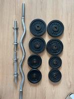 Halterset met EZ bar, Sport en Fitness, Ophalen, Gebruikt, Armen, Halterset