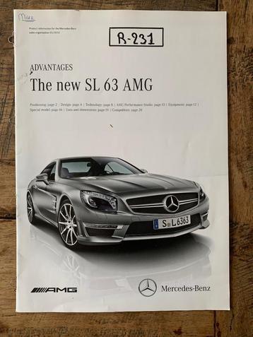Productinformatie brochure Mercedes-Benz SL 63 AMG 2012 R231 beschikbaar voor biedingen