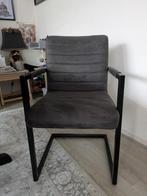 Set van 4 grijze eetkamerstoelen met armleuning, Ophalen
