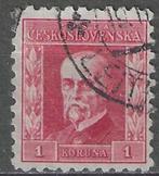 Tsjechoslowakije 1926/1928 - Yvert 219 - Masaryk (ST), Verzenden, Overige landen, Gestempeld