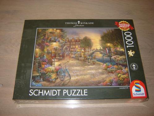Puzzel Schmidt Thomas Kinkade AMSTERDAM CAFE 1000 st. NIEUW, Hobby en Vrije tijd, Denksport en Puzzels, Nieuw, Legpuzzel, 500 t/m 1500 stukjes