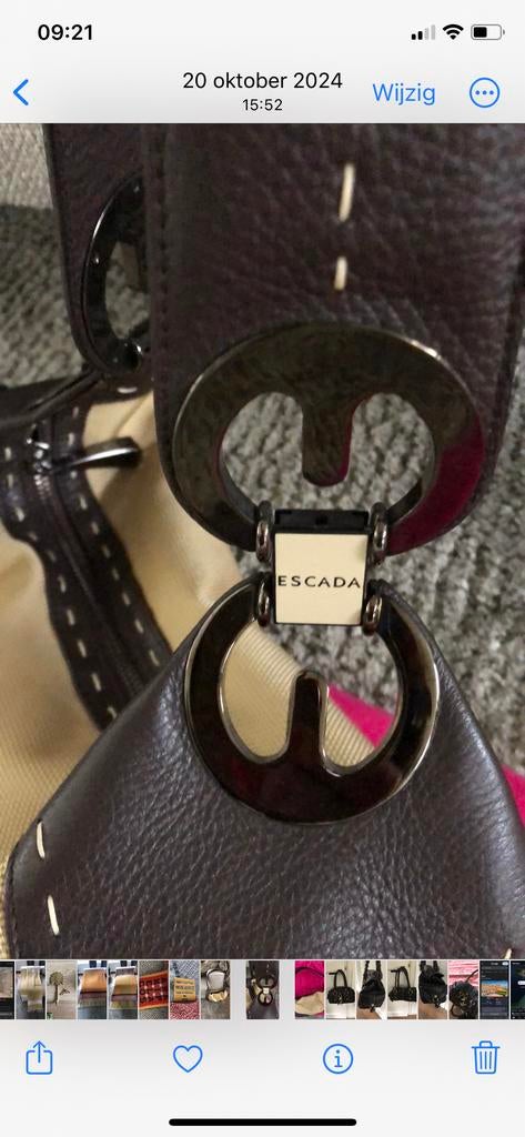 Escada Tas - Nieuwstaat!, Ophalen of Verzenden, Nieuw, Bruin, Handtas