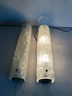 Vintage ijsglas wandlampen jaren 60 ijsglazen lampen, Ophalen of Verzenden, Gebruikt, Glas
