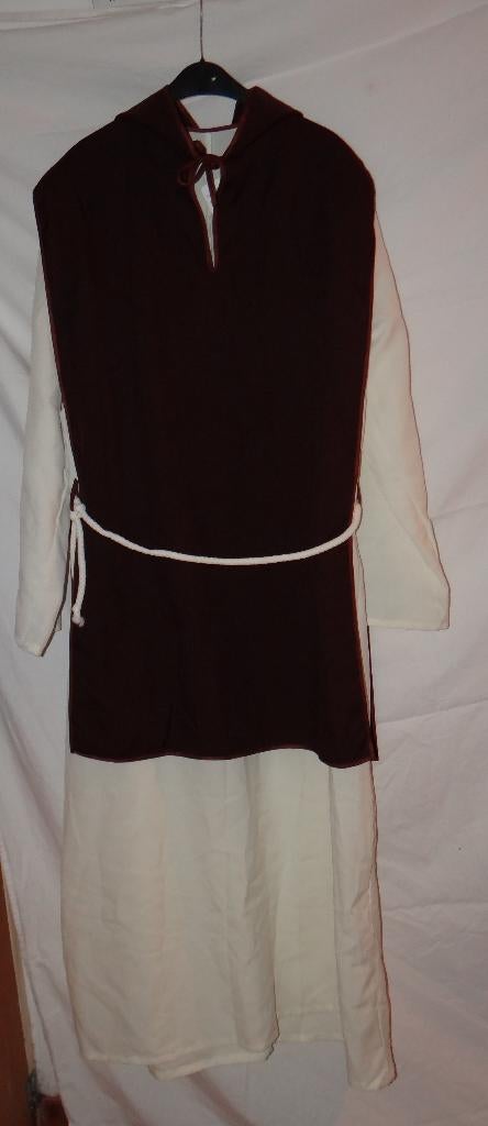 Leuk bruin/cremekleurig MONNIK/PATER/BROEDER pak, Ophalen, Maat 52/54 (L), Carnaval, Kleding