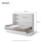 Concept opklapbed horizontaal - 140x200 - Wit, Huis en Inrichting, Slaapkamer | Bedden, Niet ingevuld, Niet ingevuld, Niet ingevuld