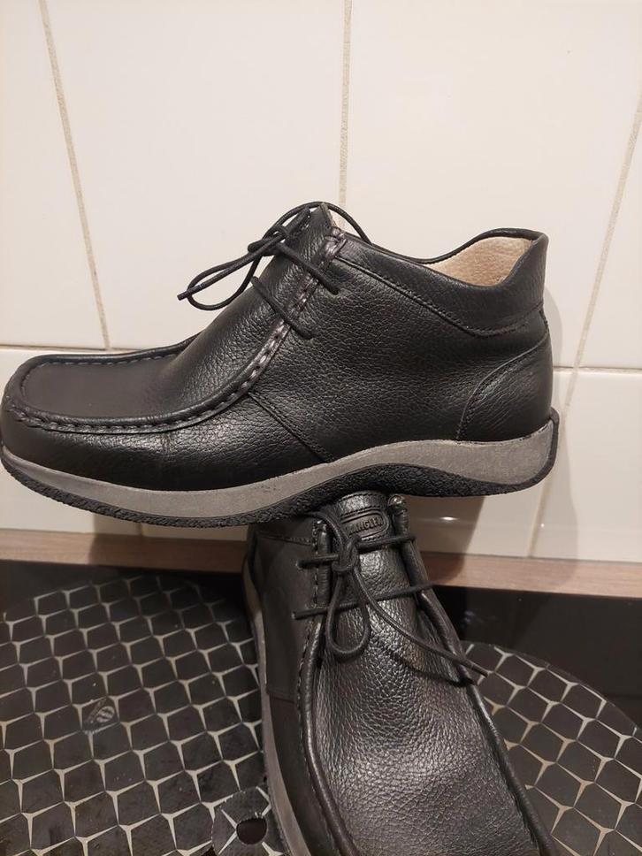 Enkelboots Wrangler 45 zwart leder 1 week gedragen Als Nieuw, Kleding | Heren, Schoenen, Zo goed als nieuw, Boots, Zwart, Ophalen of Verzenden