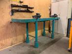 HEUER Stalen Werkbank met Bankschroeven, Ophalen of Verzenden, Gebruikt, 120 tot 170 cm, Bankschroef