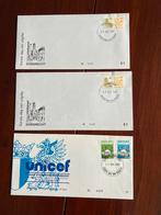 Eerste Dag Enveloppen Dordrecht & UNICEF 1984 1985, Postzegels en Munten, Ophalen of Verzenden, Onbeschreven, Nederland