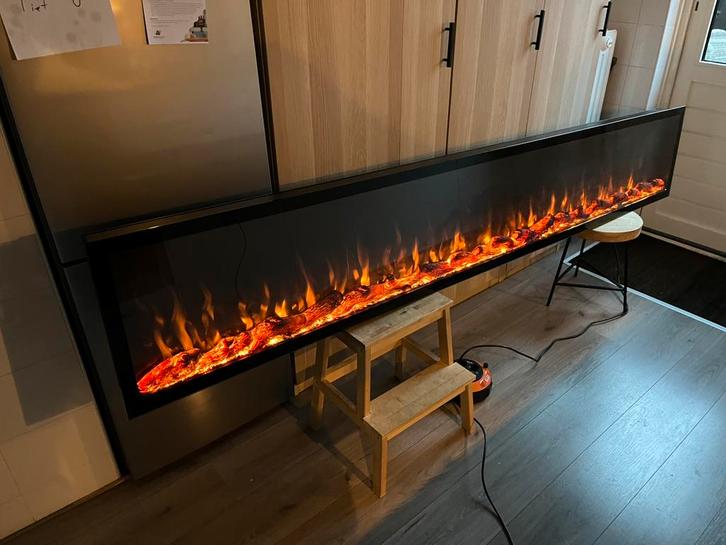 Modern Fires Lueno 255cm - elektrische inbouwhaard led, Huis en Inrichting, Haarden, Zo goed als nieuw, Elektrische haard, Ophalen
