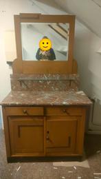 Antieke commode met marmeren blad., Antiek en Kunst, Ophalen of Verzenden