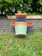 4 bloem/planten potten 10/11,5 cm, Tuin en Terras, Bloempotten, Rond, Zo goed als nieuw, Aardewerk, Tuin