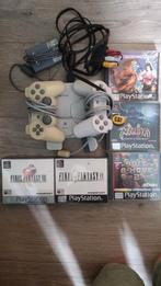 PS1 met 2 controllers, memory card en 5 games(Final fantasy), Ophalen of Verzenden, Zo goed als nieuw, Met 2 controllers
