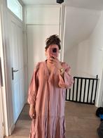 Leuke zomer jurk beige roze kimono M nieuw V, Maat 38/40 (M), Nieuw, Ophalen of Verzenden, Onder de knie