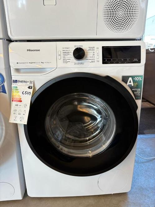 Hisense WF3V943BW/BLX 9kg 42kwh, Witgoed en Apparatuur, Wasmachines, Nieuw, Voorlader, 8 tot 10 kg, 85 tot 90 cm, 1200 tot 1600 toeren