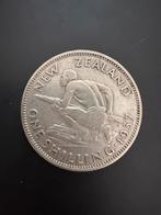 Nieuw Zeeland 1 shilling 1937 - zilver, Ophalen of Verzenden, Zilver