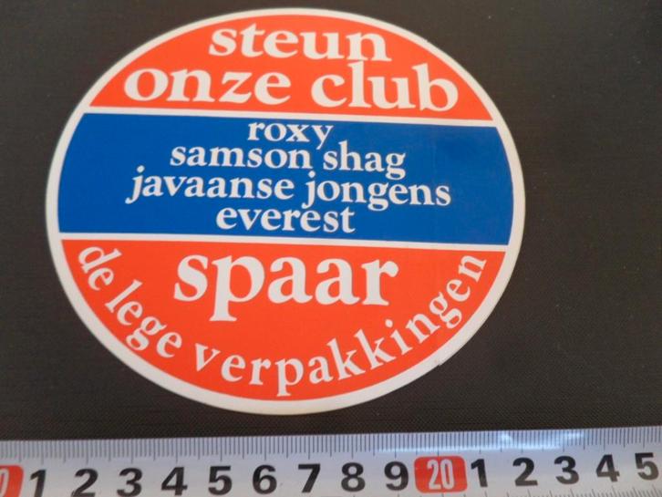 sticker steun onze club ROXY Samson Shag Javaanse Jongens, Verzamelen, Stickers, Zo goed als nieuw, Ophalen
