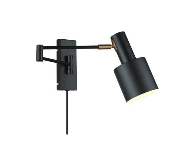 Twee zwarte wandlampen Nordin van Karwei, zeer goede staat, Huis en Inrichting, Lampen | Wandlampen, Zo goed als nieuw, Ophalen of Verzenden