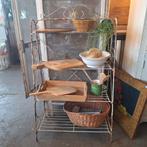Frans Brocante Etagere Keukenrek Plantenrek - 71x33x119cm, Ophalen