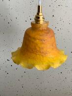 2 Pate de Verre Gele Glazen Lampenkappen Frankrijk Vintage S, Antiek en Kunst, Ophalen