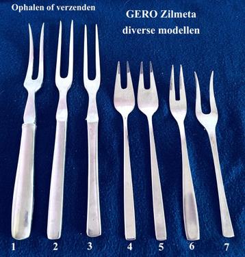 Gero Zilmeta logo bovenaan heft 7x Vleesvork Vanaf € 5 p/s beschikbaar voor biedingen