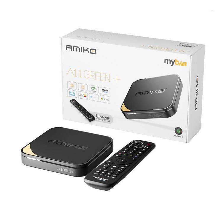 Retour product: Amiko A11 Green Plus IPTV Set Top Box, Audio, Tv en Foto, Mediaspelers, Nieuw, Minder dan 500 GB, HDMI, Ophalen of Verzenden
