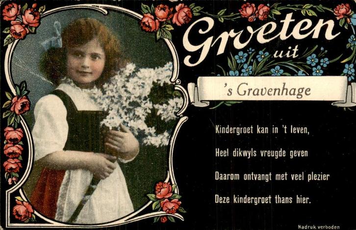 Den Haag S Gravenhage groeten uit, Verzamelen, Ansichtkaarten | Nederland, Gelopen, Zuid-Holland, Voor 1920, Ophalen of Verzenden