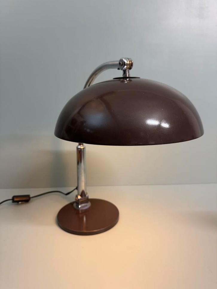 Hala Zeist Busquet bureaulamp jaren 50, Huis en Inrichting, Lampen | Vloerlampen, Gebruikt, Minder dan 100 cm, Metaal, Ophalen of Verzenden