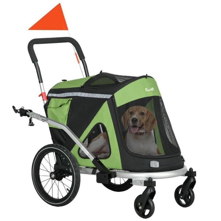 2-in-1 Fiets-Trailer & Wandelwagen voor honden, Fietsen en Brommers, Fietsaccessoires | Aanhangers en Karren, Nieuw, Hondenkar