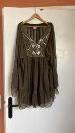 Chique donkergroene gaas top met geborduurde borst XL, Kleding | Dames, Ophalen of Verzenden, Zo goed als nieuw