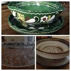 Vintage Fruittest kristal - Hongaars volkskunst - keramiek, Antiek en Kunst, Curiosa en Brocante, Ophalen of Verzenden