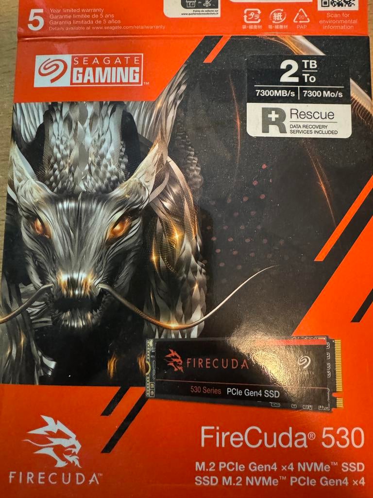 Seagate FireCuda 530 2TB SSD - Nieuw in doos!, Intern, Server, Nieuw, Ophalen of Verzenden