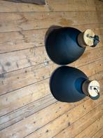 Set van 2 grijze lampen - 42cm breed, Huis en Inrichting, Lampen | Hanglampen, Ophalen, Gebruikt, Metaal, Minder dan 50 cm