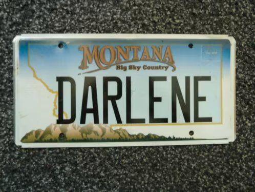 Kentekenplaat licenseplate Montana Darlene USA, Verzamelen, Automerken, Motoren en Formule 1, Gebruikt, Auto's, Verzenden