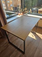 Eettafel licht eiken met stalen frame, Huis en Inrichting, Tafels | Eettafels, Ophalen, 100 tot 150 cm, 50 tot 100 cm, Zo goed als nieuw