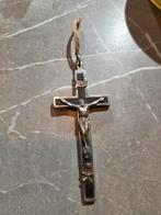 Kruisje religieus oorlog jezus zilver ww2, Antiek en Kunst, Ophalen of Verzenden