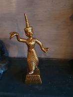 Bronzen beeldje van een Thaise danseres, Antiek en Kunst, Ophalen of Verzenden