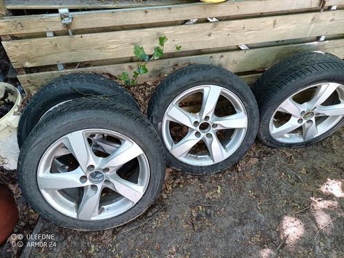 Velgen met 2x goede band, 17 inch 7,5J ET55 5x108, Auto-onderdelen, Banden en Velgen, Winterbanden, 17 inch, 235 mm, Gebruikt