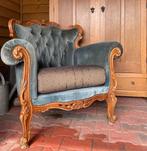 Blauw Fluwelen Barok Fauteuil, Ophalen