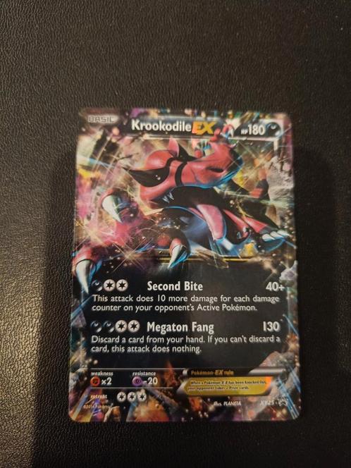 Krookodile EX XY25 Black Star Promo - Pokemon Kaart, Hobby en Vrije tijd, Verzamelkaartspellen | Pokémon, Zo goed als nieuw, Losse kaart