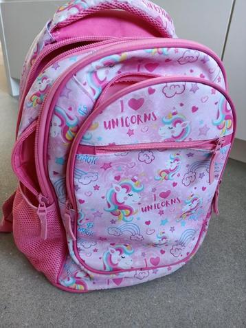 Roze I love unicorns rugzak beschikbaar voor biedingen